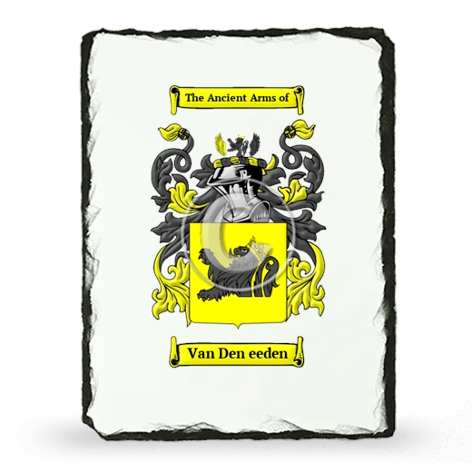 Van Den eeden Coat of Arms Slate